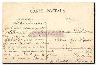 Les Sables-d'Olonne — Cios morza na brzegowym murze Chaume — wydawca nie widoczny — Rewers