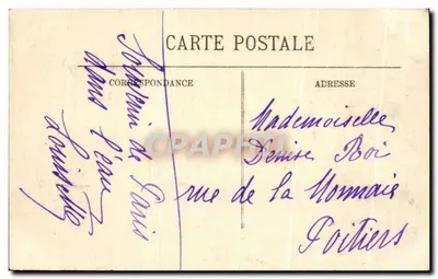 Inundações de Paris (Janeiro 1910) — A Rue de Lille — LL. — Verso