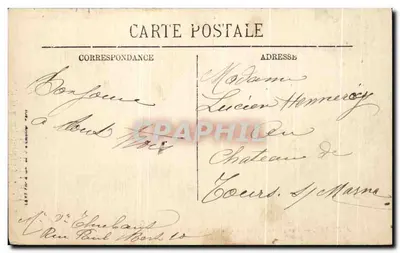 Auxerre — Vue générale prise du Clocher Saint-Germain — LL. Éditeur LL. N° 10 — Rewers