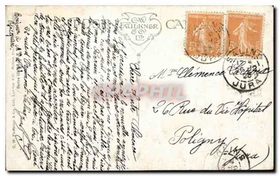 Widok na Rhoń — Szczęśliwy Nowy Rok — A. Daunahi — Rewers