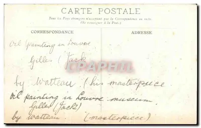 Gilles — Museu do Louvre — B. C. n° 10985 — Verso