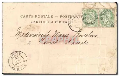 Bilhete postal antigo Gladiadores Roma Jogos — Verso