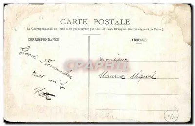 Die Tauscher — La Fontaine (Fabeln) — Antike Ansichtskarte Paris — Rückseite