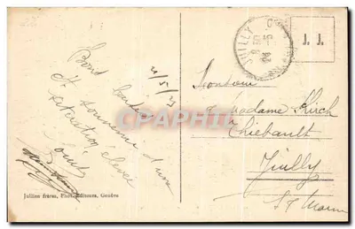 Chamonix - Lódowiec Talefré i Aiguille du Moine — J.J. - 552 - Jullien bracia, Genewa — Rewers
