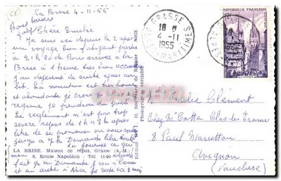 La Brise, dom odpoczynku w Grasse — Wydanie A.T. — NICE — Rewers