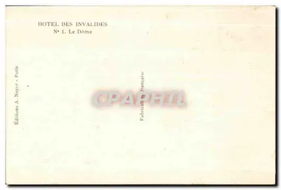 Hôtel des Invalides — Il Domo — Edizioni A. Noyer, Parigi — Verso