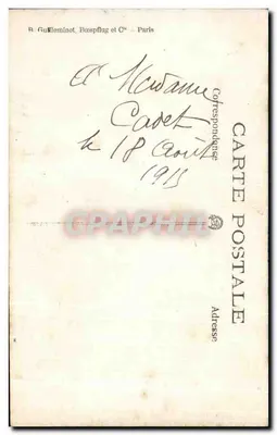Família em carrinho de bebê — estúdio fotográfico — R. Guilleminot, Rœspflug et Cie, Paris — Verso