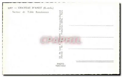 Zamek w Anet — Surtout de Table Renaissance — Wyd. E. Mignon — Rewers