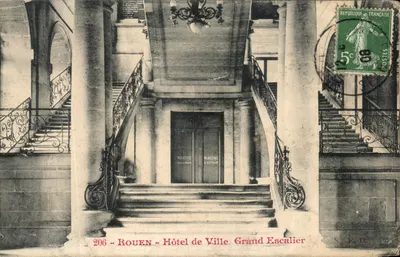 Rouen - Hotel de Ville. Grand Escalier — E.D. n°206