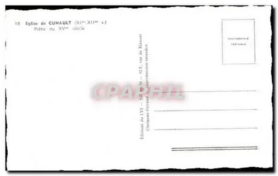 Pietá de Cunault — XVº século — Edições do LYS — Verso