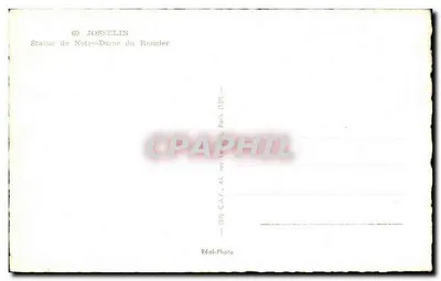 Statua Najświętszej Maryi Panny z Ronciera — Josselin — Réal-Photo, 44, rue La Philer, Paryż (159) — Rewers
