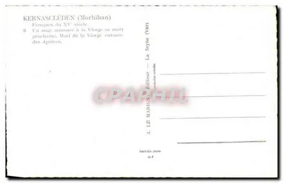 Kernascléden (Morbihan) — Frescas do XVᵉ século — J. Le Marignan Editor — Verso