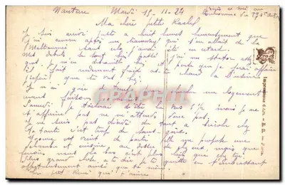 Femme et enfant — scène intime — Chrétièn-Colombe, La Becquée, n°399 — Verso