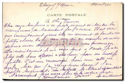 Lagny — Margem da Gourdine — vista das casas e dos barcos na água — Verso