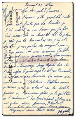 Bambini che giocano con un uomo vestito — collage di francobolli — editore sconosciuto — Verso