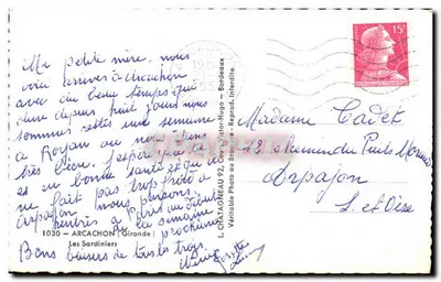 Les Sardiniers — Arcachon (Gironde) — L. Châtagnéau, Victor-Hugo - Reprodukcja zabroniona — Rewers