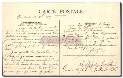 NANCY - Pałac Rządu, zbudowany w 1760; obecnie zamieszkiwany przez 20. Korpus Armii — Imprimeries Réunies de Nancy, nr 37 — Rewers