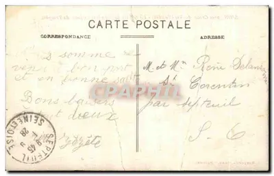 Sion, près Croix-de-Vie (Vendée) — La Grotte des Fradels un jour de Tempête — éditeur SION, n°87 — Rewers