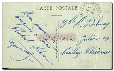 Haute-Isle (Seine-et-Oise) — O Cemitério e a Igreja Esculpidas na Rocha — Imp. P. Thiriat & Cie, Goujon — Verso