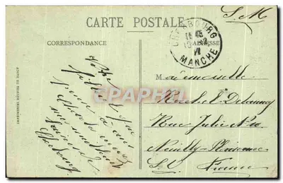 Cherbourg - A Praça Napoléon — Coleção F. C., Cherbourg — Verso