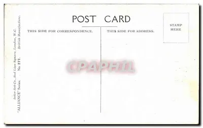Criança soldado e criança na França — Fred's Spurgin — Inter-Art Co. 'ALLIANCE' Série No. 277 — Verso