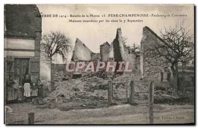 FÈRE-CHAMPENOISE - Faubourg de Connantre - Danos da batalha da Marne