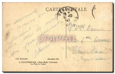 Ouistreham - Rico-Bella — Der Hafen, der Kanal — Verlag PHIL. OSMER - NÉGATIF — Rückseite