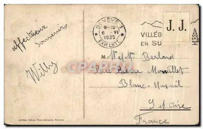 Clarens — As Villas Dubochet, Montreux e Rochers de Naye — J.J. 6404 — Verso
