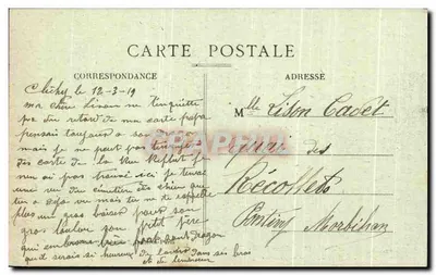 Asnières — Cemitério, Vista geral e Avenida central — Verso