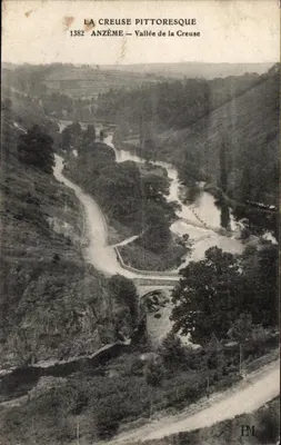 A Creuse pitoresca — Anzême — Vale da Creuse — editor PM, n° 1382