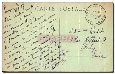Savigné-l'Évêque — Zamek Mesnil — wydawca anonimowy, n° 3012 — Rewers