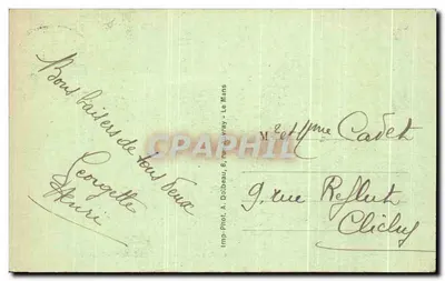 Savigné-l'Évêque (Sarthe) — Mały kąt nad Zamkiem Mesnil — wydawca A. Dolbeau, Le Mans, nr 4268 — Rewers