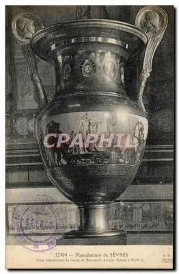 Vaso representando o retorno de Bonaparte da Itália — Manufacture de SÈVRES — n° 32404