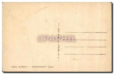 Igreja de Saint-Martin — Montjavoult (Oise) — J. Le Marigny — Verso
