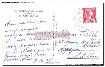 Brétignolles-sur-Mer — A Costa Selvagem — JELY — Verso