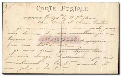 Limoges — Caserma del 21° Cacciatori — R. Harari — Verso