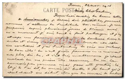 Plateau de Bonsecours — Okolice Rouen — C. V. 620 — Rewers