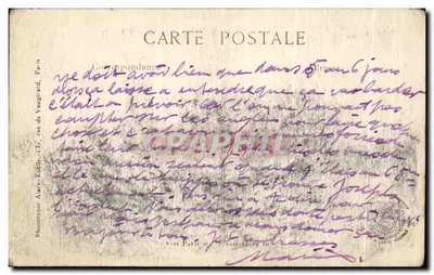 Le ravine et la ferme de BEAUSÉJOUR (Marne) — La Guerre 1914-16 — L.C.H. Paris, n°502 — Verso
