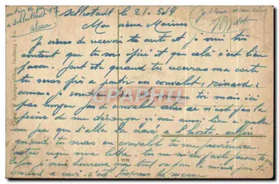 Schirmeck (Vogesen) – Bitwy 1914 – wydawca W. Springer, Säule — Rewers