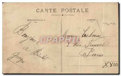 Bilhete postal antigo Villerville Sur Mer A Mar Par Grande Maree — Verso