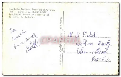 Les Roches Tuilière et Sanadoire — Vallée de Rochefort — Éditions SPADEM — Rewers