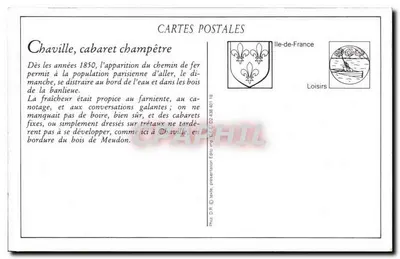 Chaville — Cabaré campestre à beira do Lago da Ursine — Editor CPHAPHIL — Verso