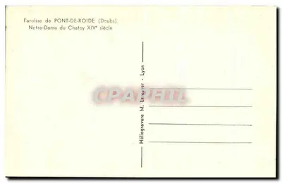 Notre-Dame — statua z XIV wieku — Héliographe M. Lecuyer - Lyon — Rewers