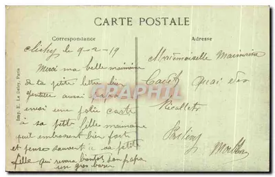 PARYŻ — Panorama wykonana z Kościoła Świętego Gervasiusza — E.D. n°4073 — Rewers