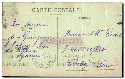 Guingamp (C.-du-N.) — La Caserne de la Tour d'Auvergne — M. Le Roy, editore Rennes — Verso