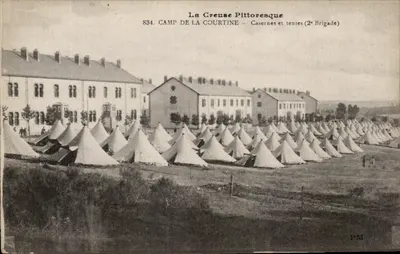 Camp de La Courtine — Casernas e tendas (2e Brigada) — PM