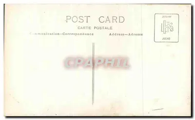 Dois crianças — estúdio fotográfico — carta postal anônima — Verso