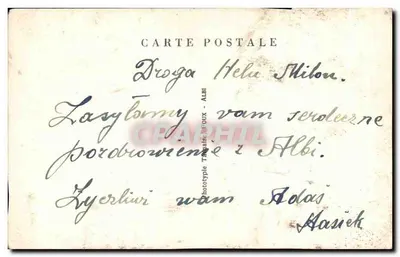 Stara pocztówka Albi Le Tarn les Ponts et la Vieille ville — Rewers