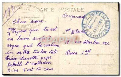 BAYONNE - La Barre — Saída de Navio e Tempestade — Fototipia Marcel Delbey, Bordeaux, n°170 — Verso