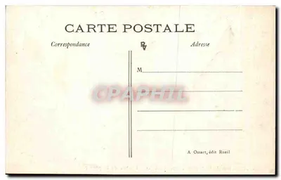 Castelo de La Malmaison (RUEIL) — Estátua de Netuno — A. Ossart, editor Rueil, n° 214 — Verso